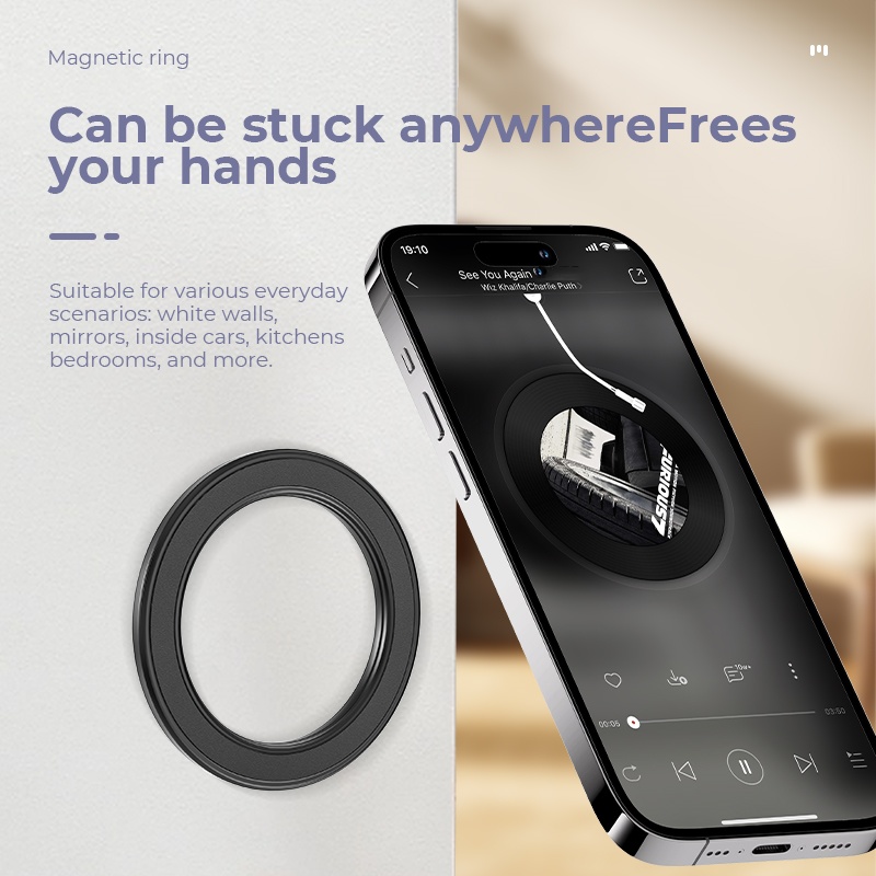 Usb Charger - Voor Magsafe Sterke magnetische ring Telefoonhouder