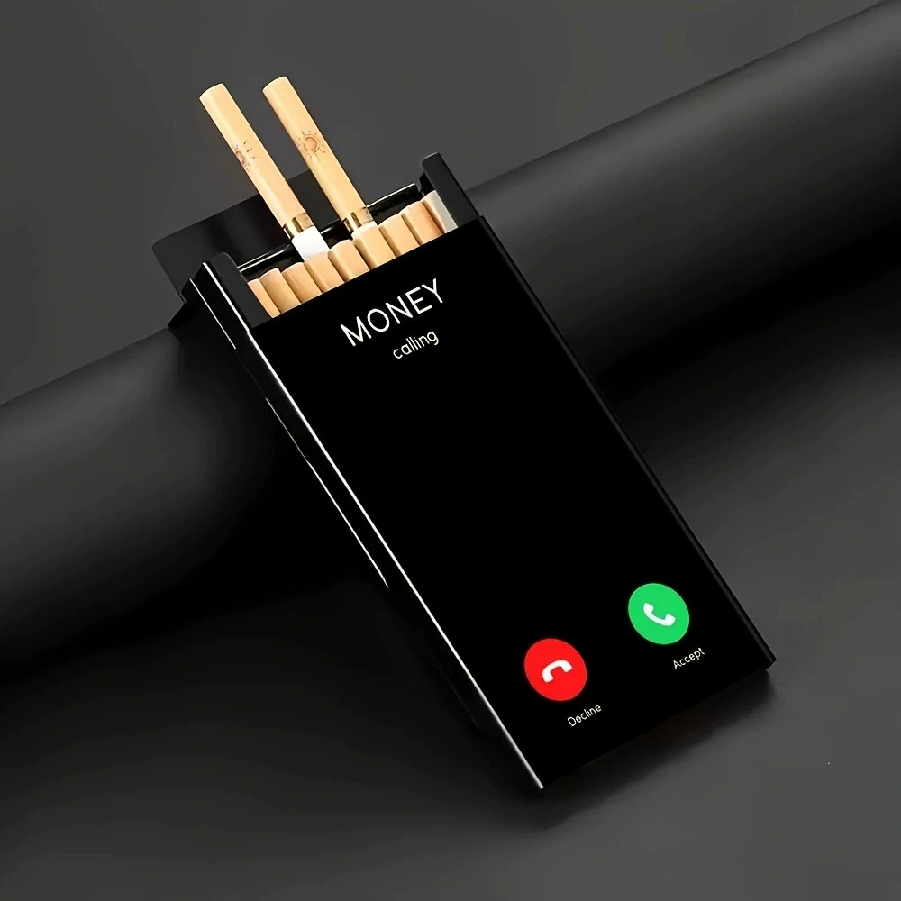 Slank metalen sigarettenetui m - Phone Holder recensie en prijs