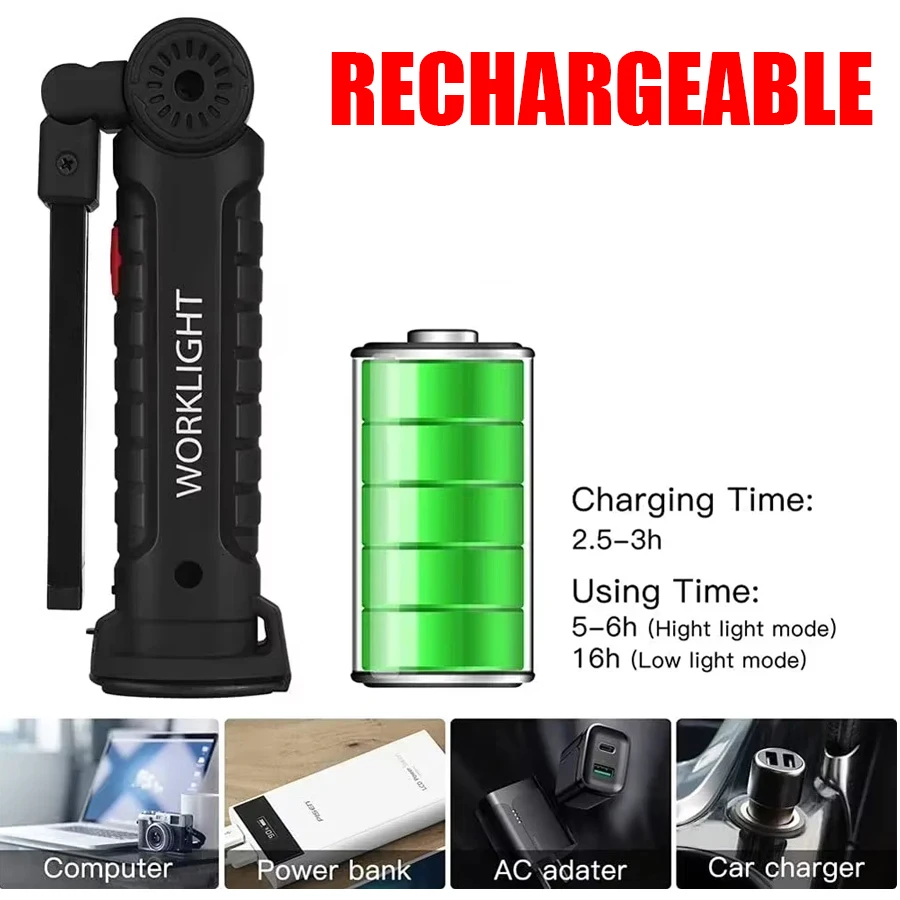 Nieuwe draagbare COB LED-zakla - Power Bank recensie en prijs