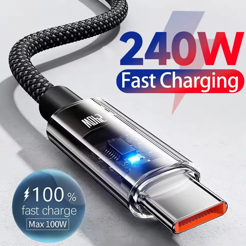 240W nylon USB-C-kabel voor su - Usb Charger recensie en prijs